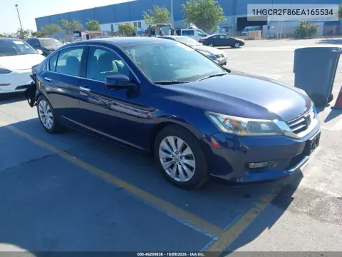 1HGCR2F86EA165534 — 2014 Honda Accord, Справа сзади, фото до ремонта