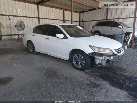 1HGCR2F37EA203194 — 2014 Honda Accord, Передняя часть, фото до ремонта