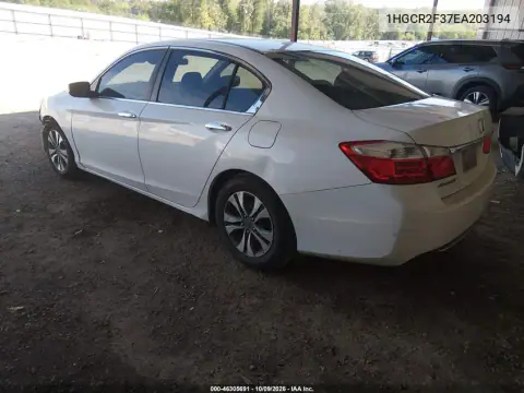 2014 Honda Accord Lx VIN 1HGCR2F37EA203194 фото 3