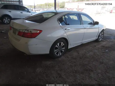 2014 Honda Accord Lx VIN 1HGCR2F37EA203194 фото 4