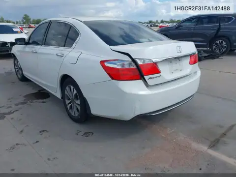 1HGCR2F31FA142488 — 2015 Honda Accord, фото 3 с аукциона IAAI, Передняя часть