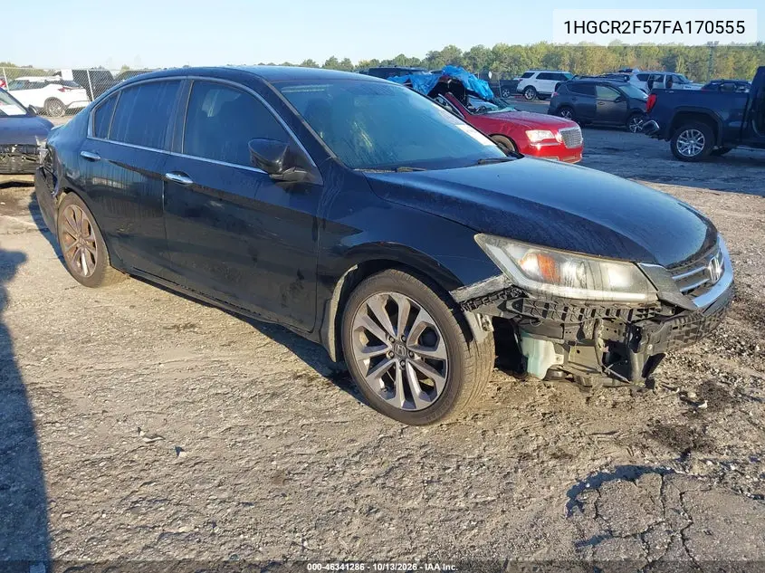 2015 Honda Accord Sport VIN 1HGCR2F57FA170555 фото 2
