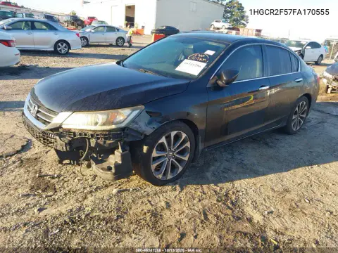 2015 Honda Accord Sport VIN 1HGCR2F57FA170555 фото 3