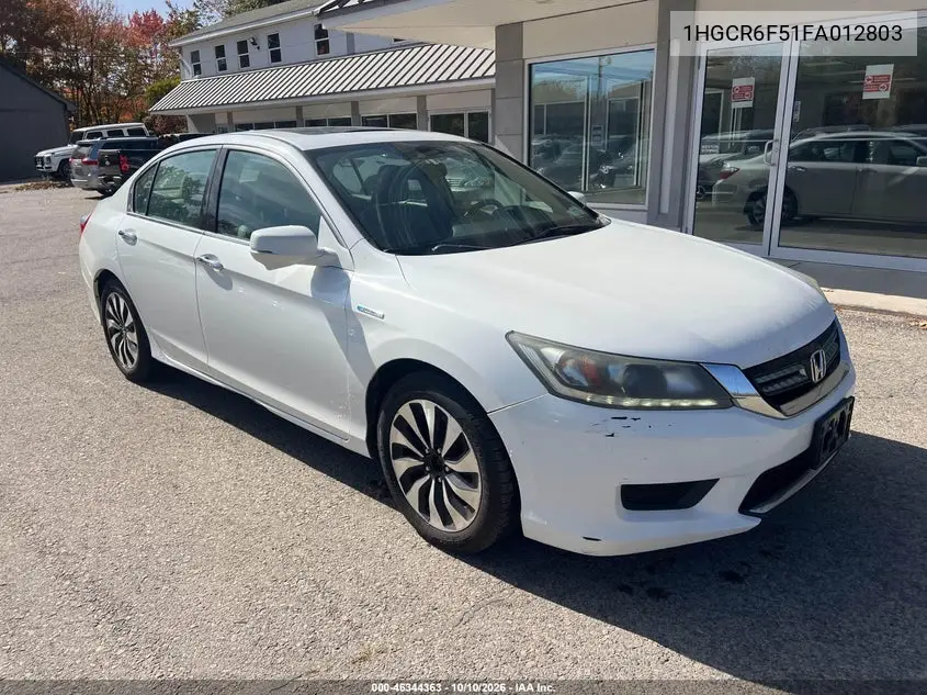2015 Honda Accord Hybrid Ex-L VIN 1HGCR6F51FA012803 фото 1