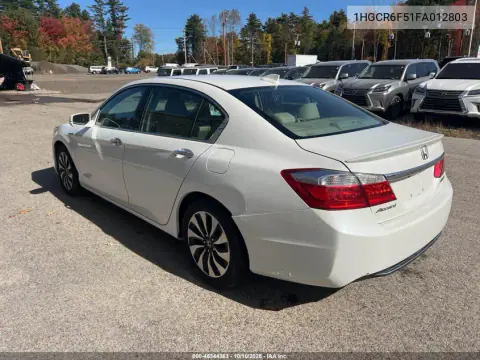 2015 Honda Accord Hybrid Ex-L VIN 1HGCR6F51FA012803 фото 3