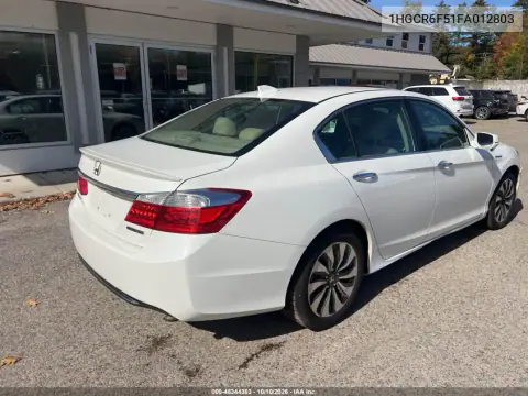 2015 Honda Accord Hybrid Ex-L VIN 1HGCR6F51FA012803 фото 4