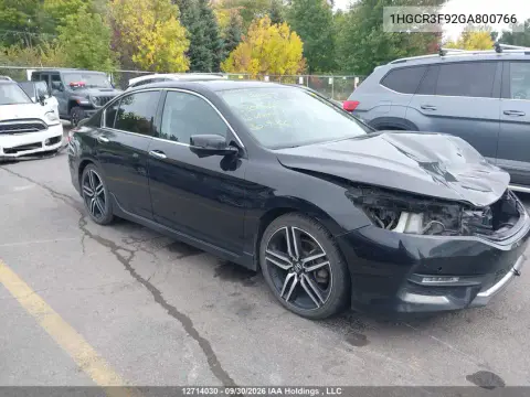 2016 Honda Accord Touring VIN 1HGCR3F92GA800766 фото 2