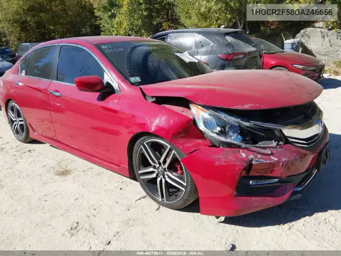 1HGCR2F58GA246656 — 2016 Honda Accord, Передняя часть, фото до ремонта