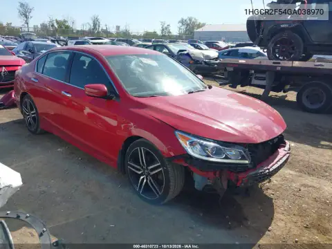1HGCR2F54GA038970 — 2016 Honda Accord, Передняя часть, фото до ремонта
