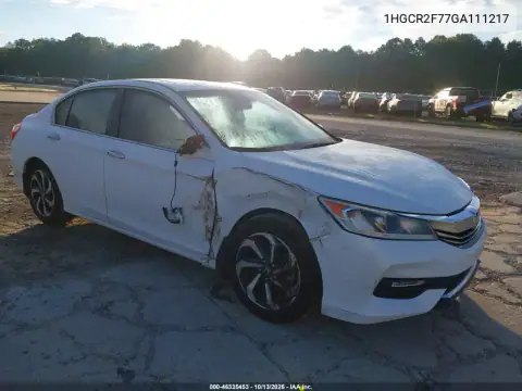 1HGCR2F77GA111217 — 2016 Honda Accord, Передняя часть, фото до ремонта