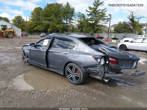 2016 Honda Accord Sport VIN 1HGCR2F51GA047335 фото 3