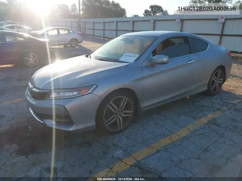 2016 Honda Accord Touring VIN 1HGCT2B02GA000696 фото 3
