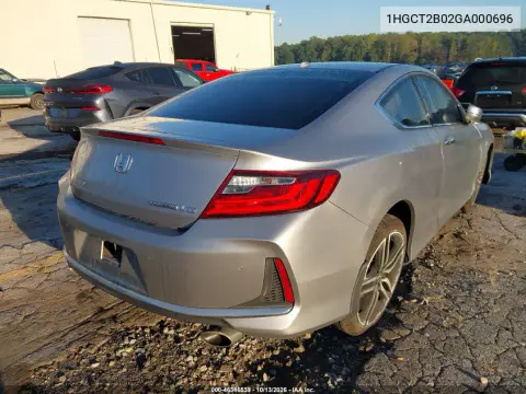 2016 Honda Accord Touring VIN 1HGCT2B02GA000696 фото 5