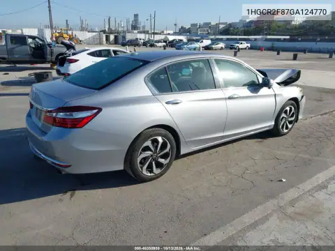 1HGCR2F87GA124770 — 2016 Honda Accord, фото 5 с аукциона IAAI, Повреждение двигателя
