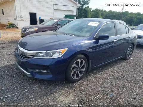 2017 Honda Accord Sport VIN 1HGCR2F59HA155722 фото 3