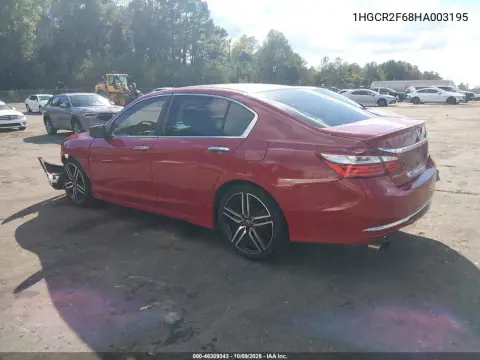 2017 Honda Accord Sport VIN 1HGCR2F68HA003195 фото 3