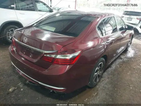 2017 Honda Accord Lx VIN 1HGCR2F31HA017686 фото 4