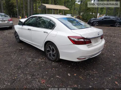 1HGCR2F42HA094656 — 2017 Honda Accord, Передняя часть, фото до ремонта