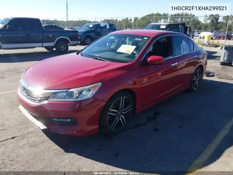 1HGCR2F1XHA299521 — 2017 Honda Accord, Передняя часть, фото до ремонта