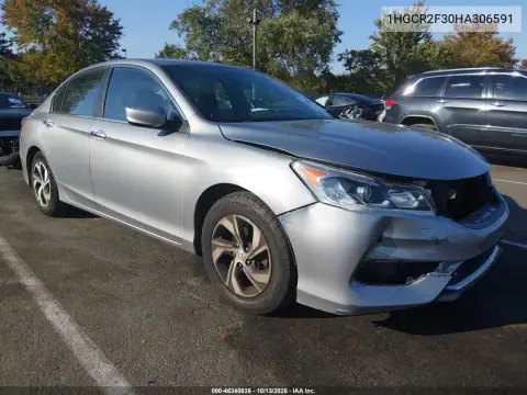 1HGCR2F30HA306591 — 2017 Honda Accord, Передняя часть, фото до ремонта