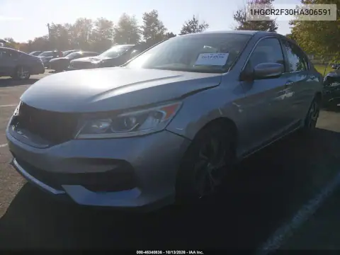 1HGCR2F30HA306591 — 2017 Honda Accord, фото 3 с аукциона IAAI, Передняя часть