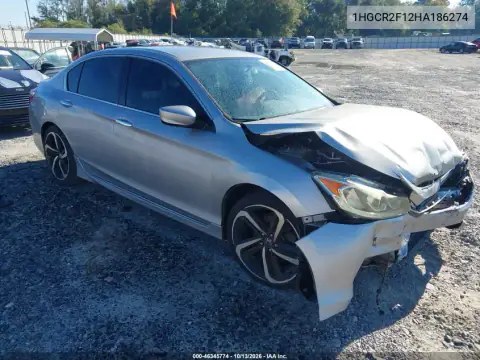 1HGCR2F12HA186274 — 2017 Honda Accord, Передняя часть, фото до ремонта