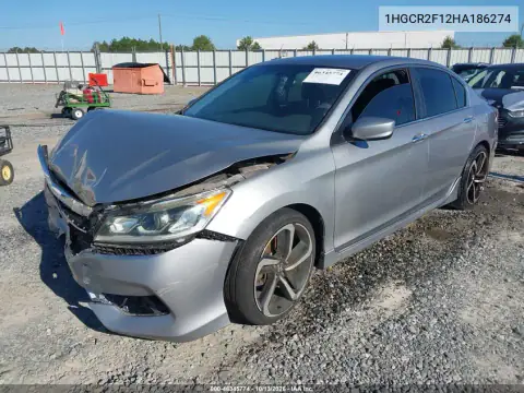 1HGCR2F12HA186274 — 2017 Honda Accord, фото 3 с аукциона IAAI, Передняя часть