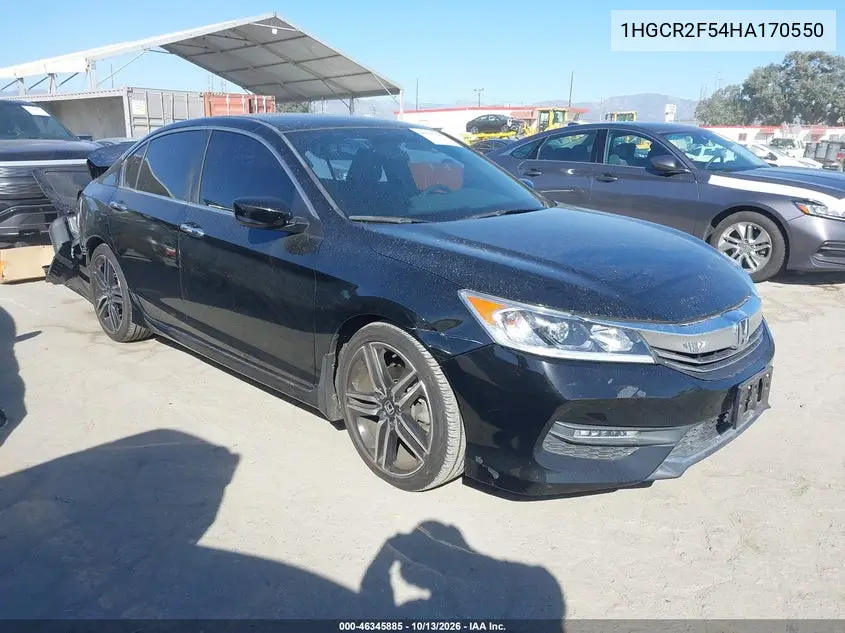 1HGCR2F54HA170550 — 2017 Honda Accord, фото 2 с аукциона IAAI, Задняя часть справа