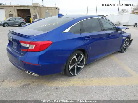 2018 Honda Accord Sport VIN 1HGCV1F36JA800935 фото 4