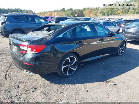 2018 Honda Accord Sport VIN 1HGCV1F31JA244002 фото 5
