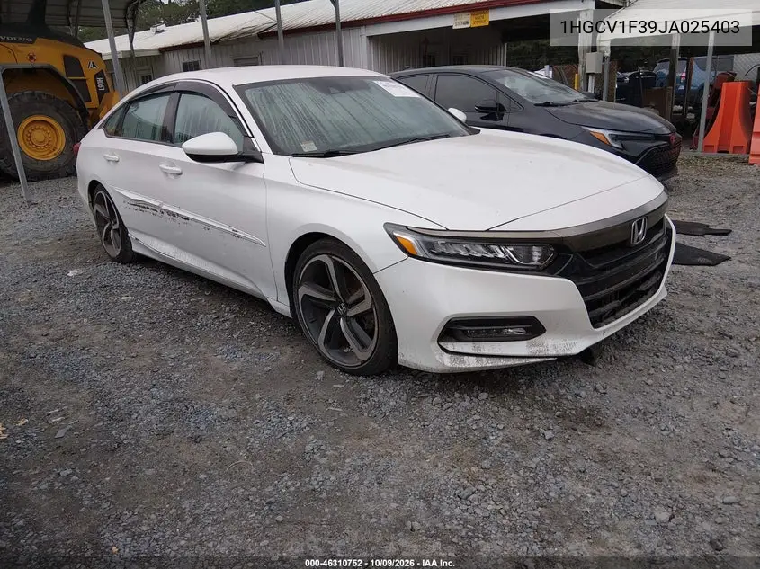 2018 Honda Accord Sport VIN 1HGCV1F39JA025403 фото 2