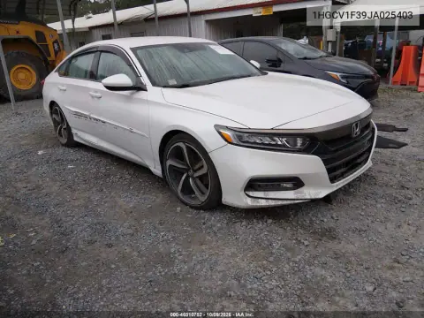 2018 Honda Accord Sport VIN 1HGCV1F39JA025403 фото 2