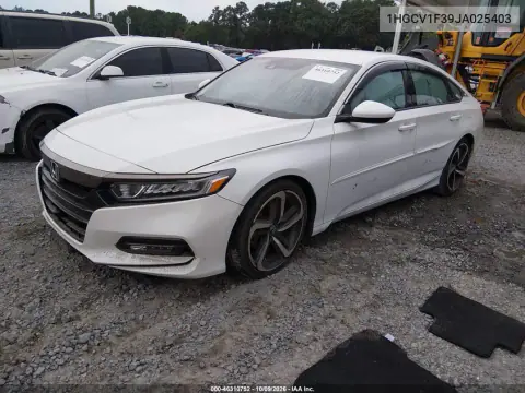 2018 Honda Accord Sport VIN 1HGCV1F39JA025403 фото 3