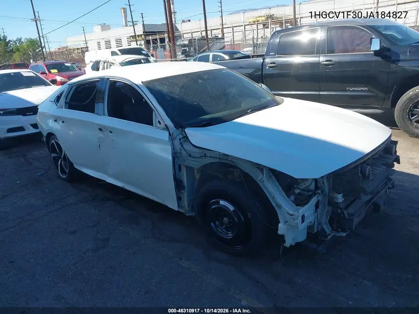 1HGCV1F30JA184827 — 2018 Honda Accord, фото 2 с аукциона IAAI, Правый бок