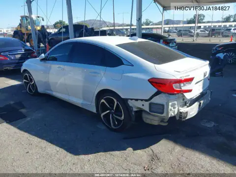 1HGCV1F30JA184827 — 2018 Honda Accord, фото 4 с аукциона IAAI, Правый бок
