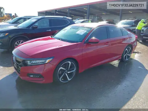 2018 Honda Accord Sport VIN 1HGCV1F32JA229721 фото 3