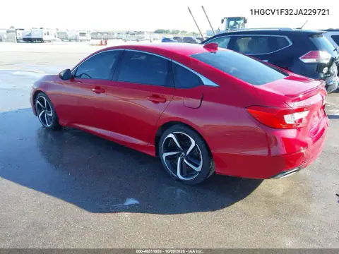 2018 Honda Accord Sport VIN 1HGCV1F32JA229721 фото 4