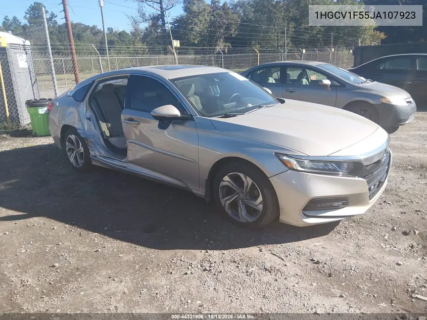 1HGCV1F55JA107923 — 2018 Honda Accord, фото 2 с аукциона IAAI, Правый бок