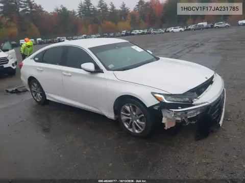 1HGCV1F17JA231785 — 2018 Honda Accord, Передняя часть, фото до ремонта