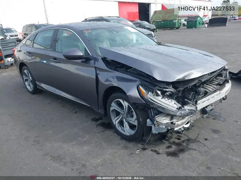1HGCV1F41JA227533 — 2018 Honda Accord, фото 2 с аукциона IAAI, Передняя часть
