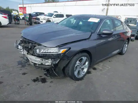 1HGCV1F41JA227533 — 2018 Honda Accord, фото 3 с аукциона IAAI, Передняя часть