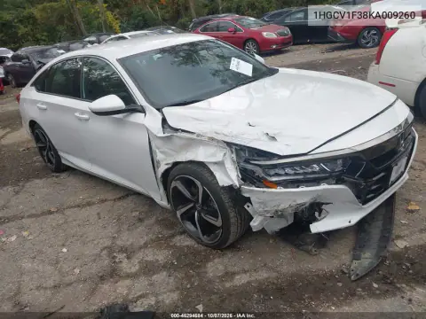 2019 Honda Accord Sport VIN 1HGCV1F38KA009260 фото 2