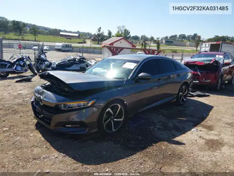 2019 Honda Accord Sport 2.0T VIN 1HGCV2F32KA031485 фото 3