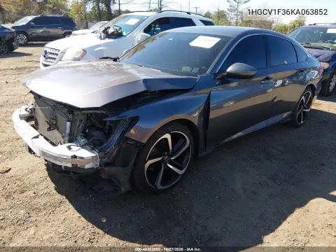 2019 Honda Accord Sport VIN 1HGCV1F36KA063852 фото 3
