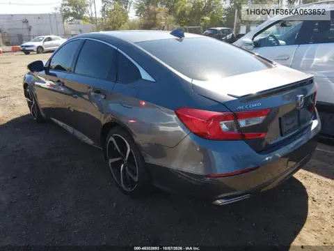 2019 Honda Accord Sport VIN 1HGCV1F36KA063852 фото 4