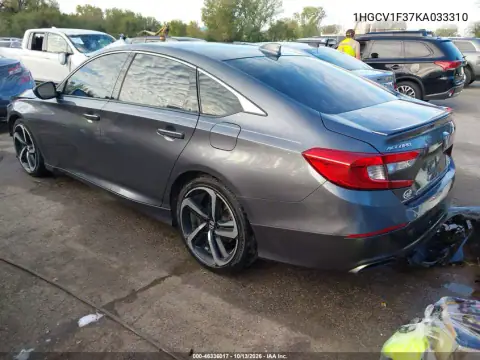 2019 Honda Accord Sport VIN 1HGCV1F37KA033310 фото 4