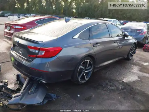 2019 Honda Accord Sport VIN 1HGCV1F37KA033310 фото 5