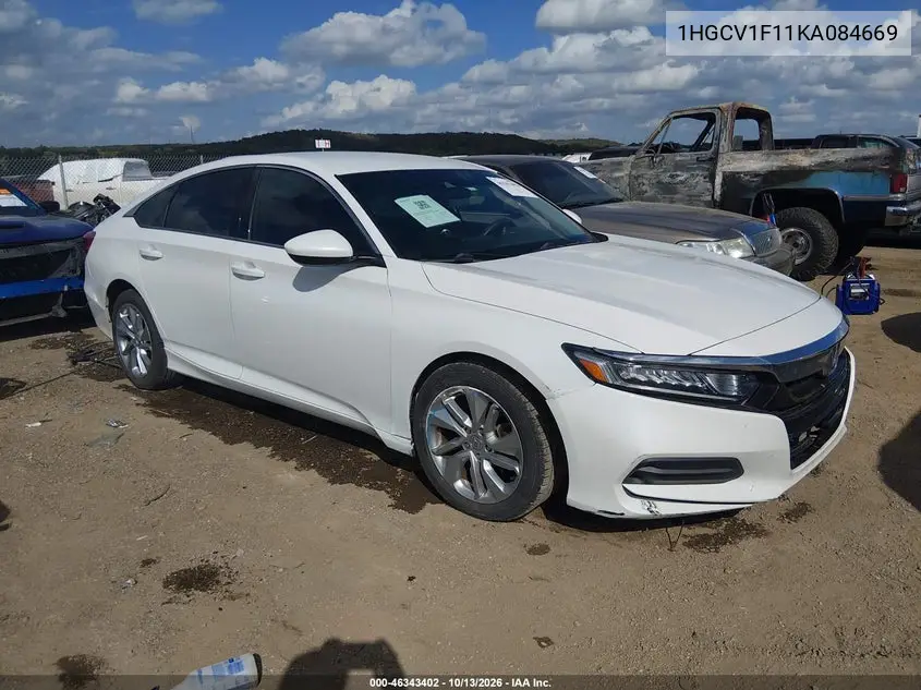 2019 Honda Accord Lx VIN 1HGCV1F11KA084669 фото 2