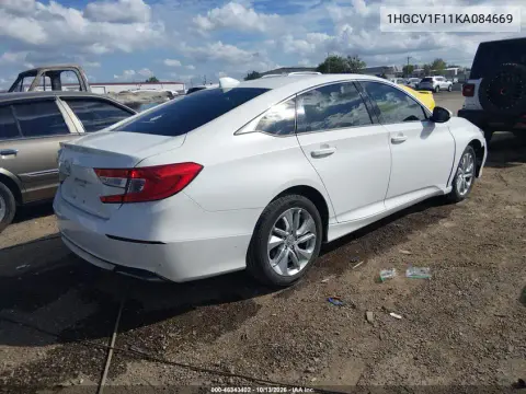 2019 Honda Accord Lx VIN 1HGCV1F11KA084669 фото 5