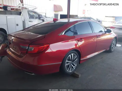 2020 Honda Accord Hybrid Ex-L VIN 1HGCV3F5XLA004236 фото 4
